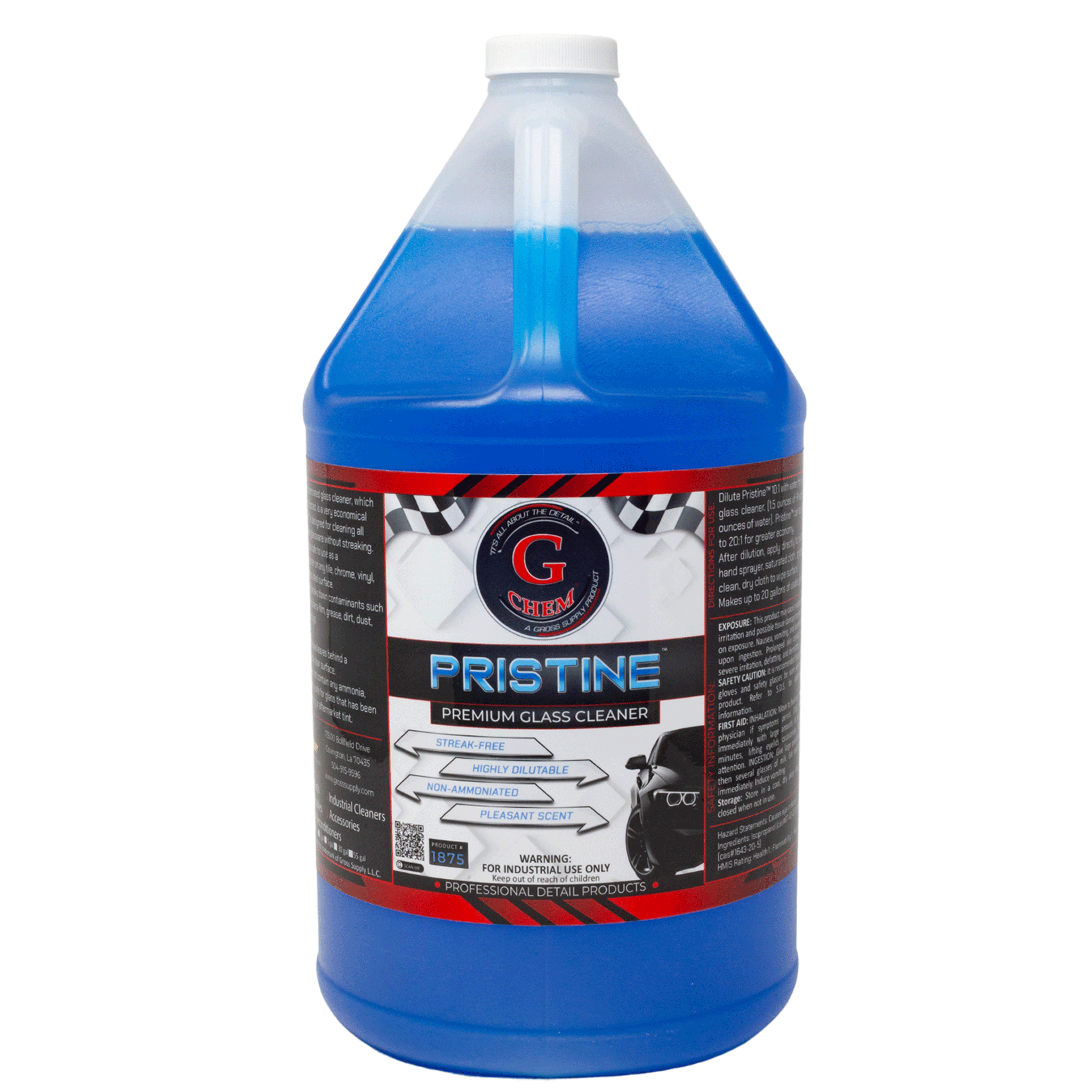 G-Chem PRISTINE concentrated glass cleaner | Gross Supply L.L.C. G-Chem PRISTINE concentrated glass cleaner | Gross Supply L.L.C.